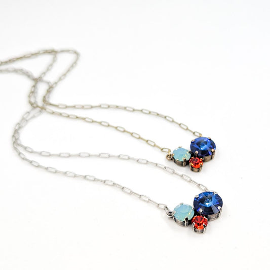 Tide Pool Rhinestone Cluster Necklace :: Reflections