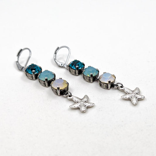 Pacific Shore Vintage Rhinestone Earrings