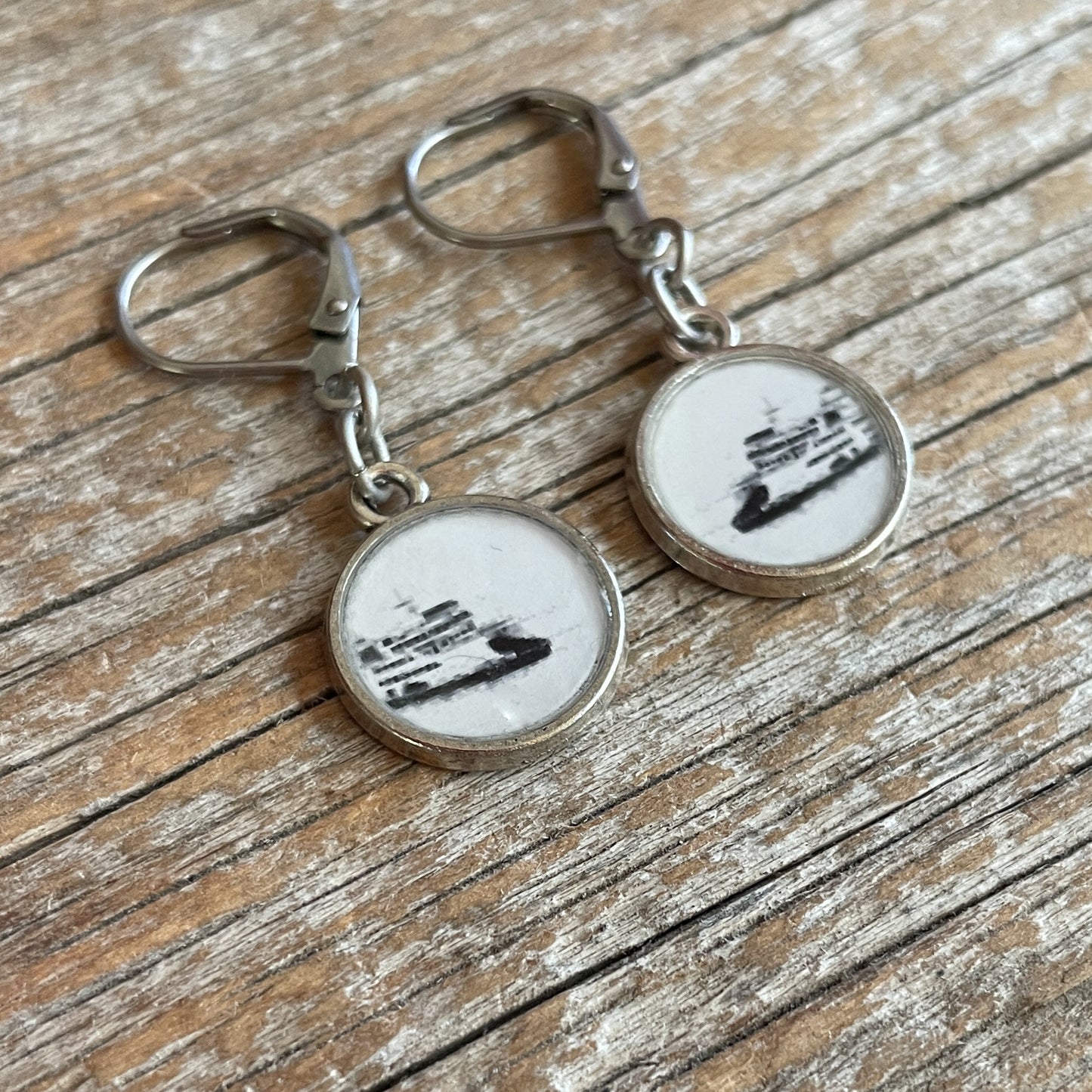 Ferry Boat Dangle Earrings - Ferry Me There