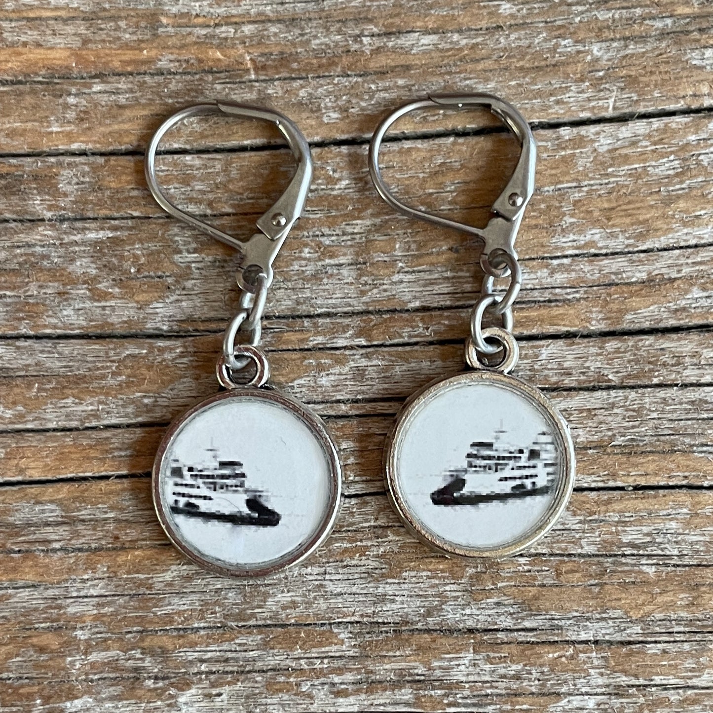 Ferry Boat Dangle Earrings - Ferry Me There