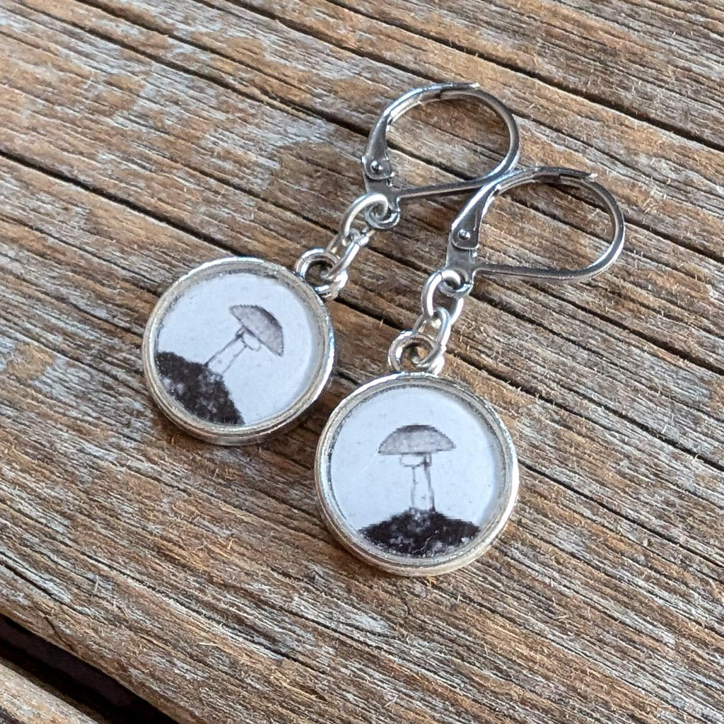 Mushroom Dangle Earrings - Death Caps