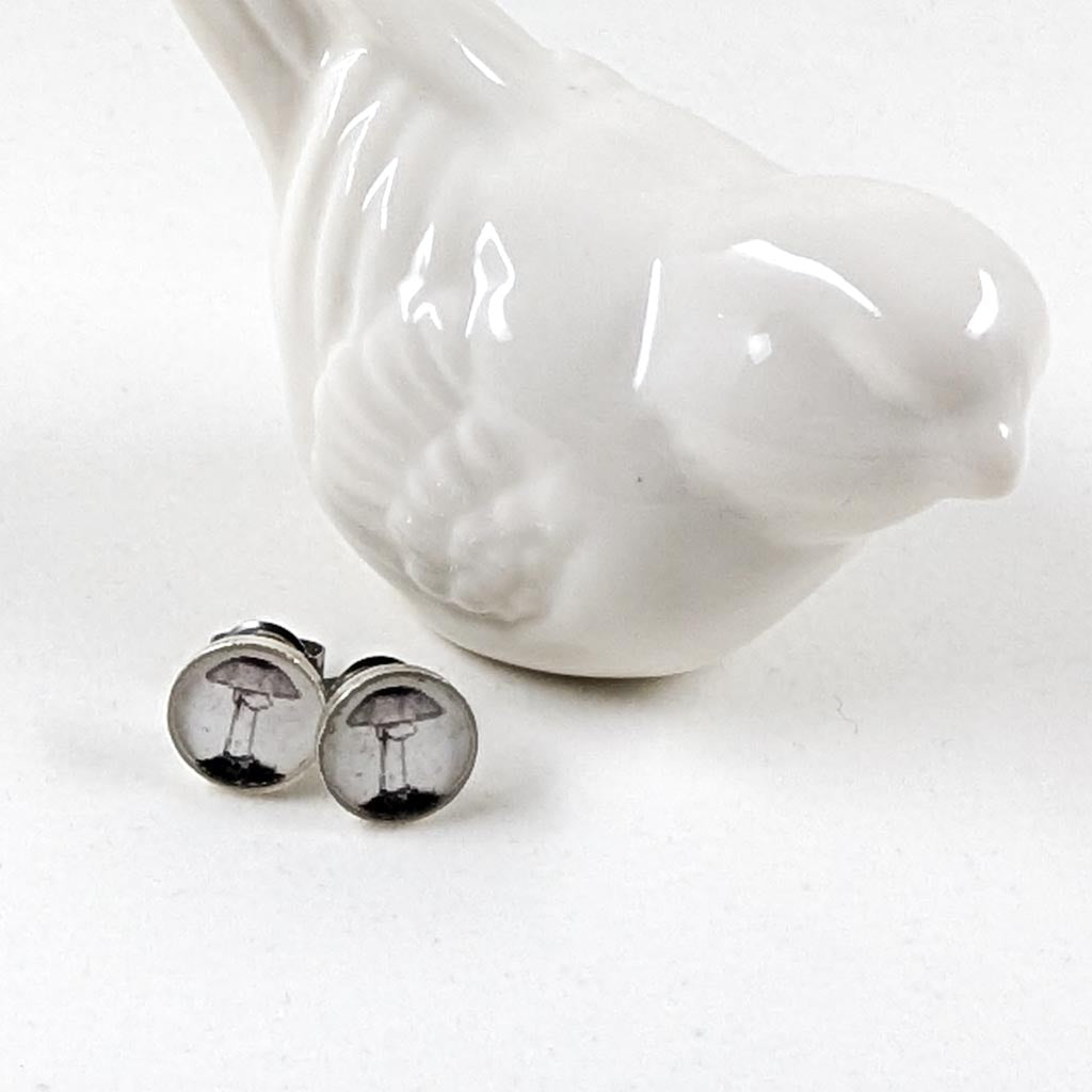Mushroom Post Earrings - Death Caps