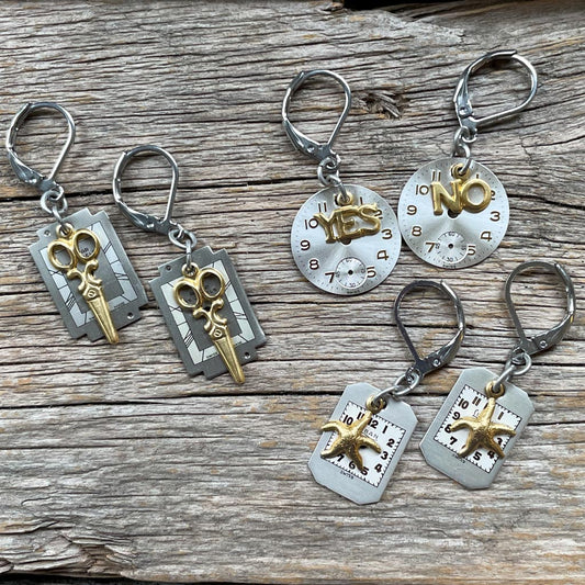 Vintage Watch Dial Earrings - Tiny Treasures