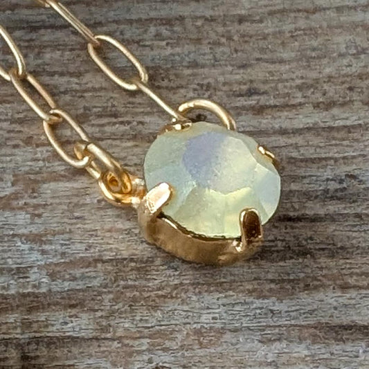 Vintage Rhinestone Necklace - Lemon Sherbet