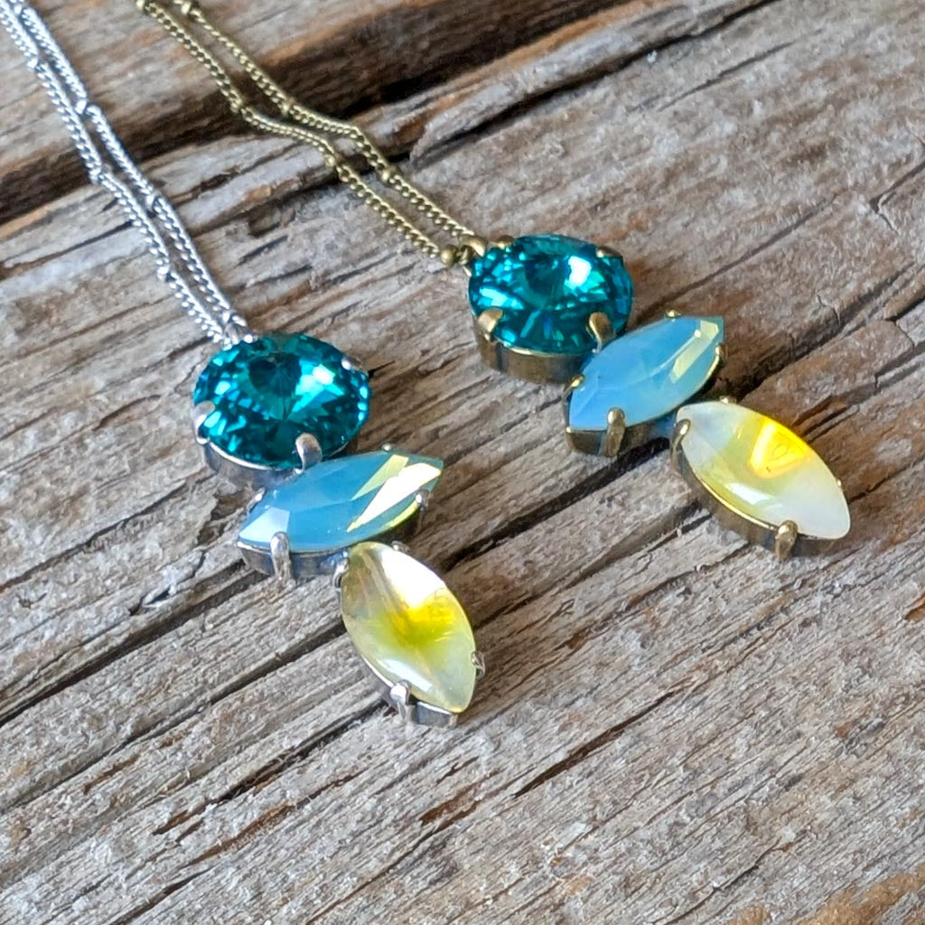 Vintage Rhinestone Stack Necklace - Pacific Shore