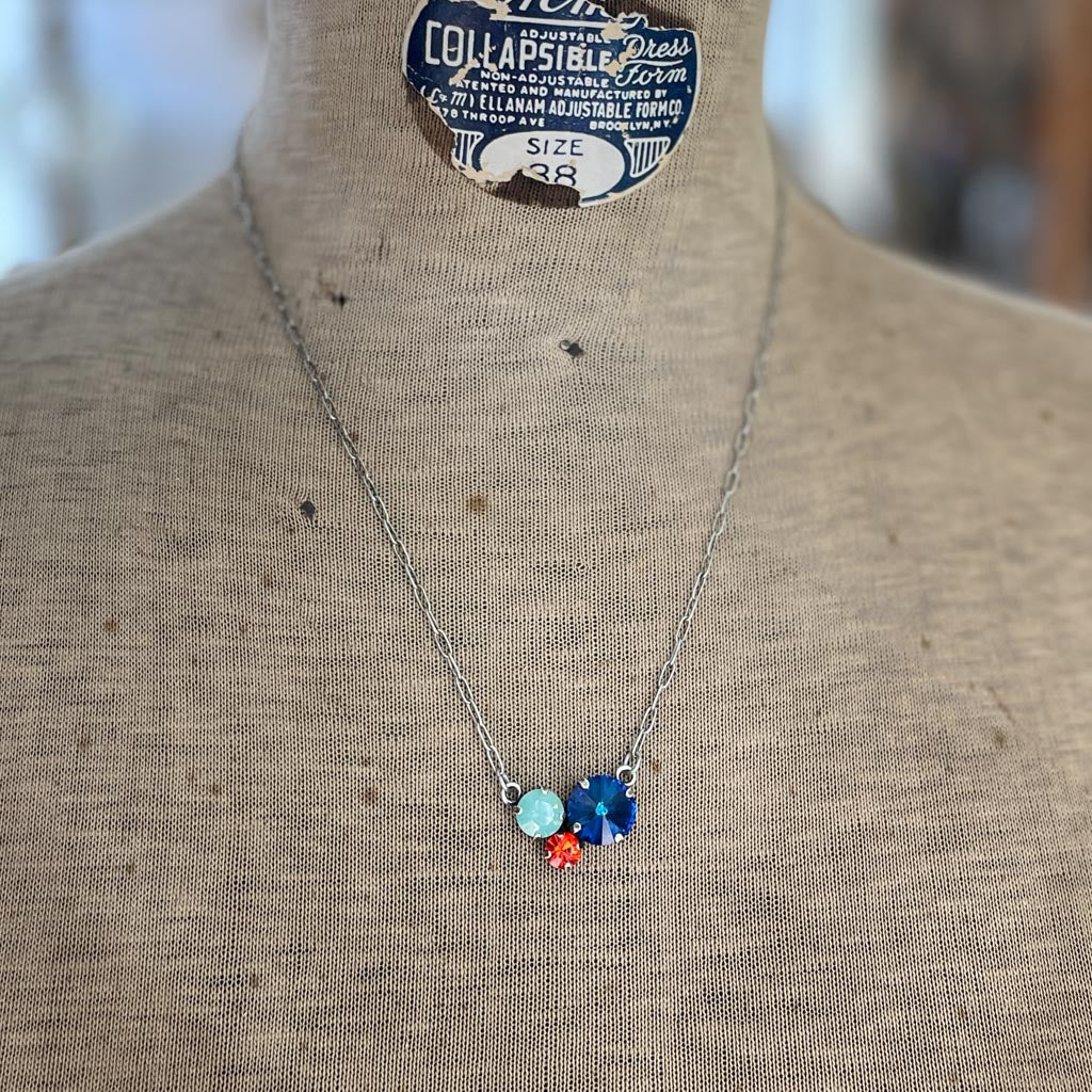 Tide Pool Rhinestone Cluster Necklace :: Reflections