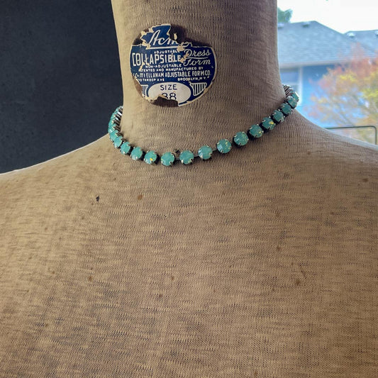 Pacific Opal Vintage Rhinestone Necklace