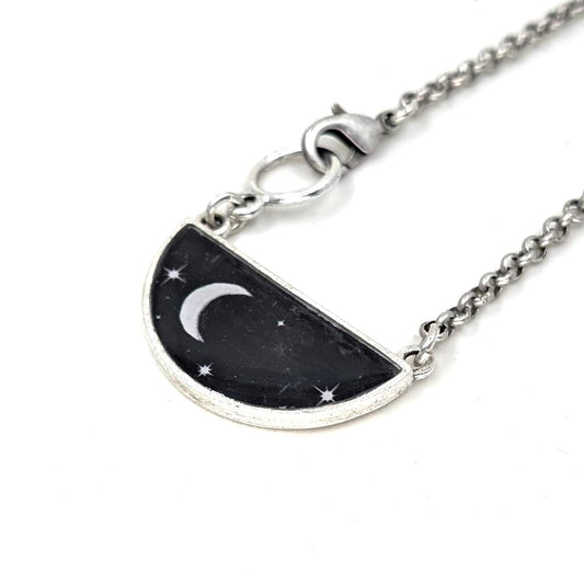Moon + Stars Pendant Necklace - The Night Sky