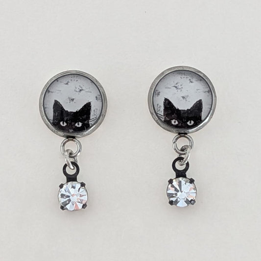 Fancy Cat Post Earrings