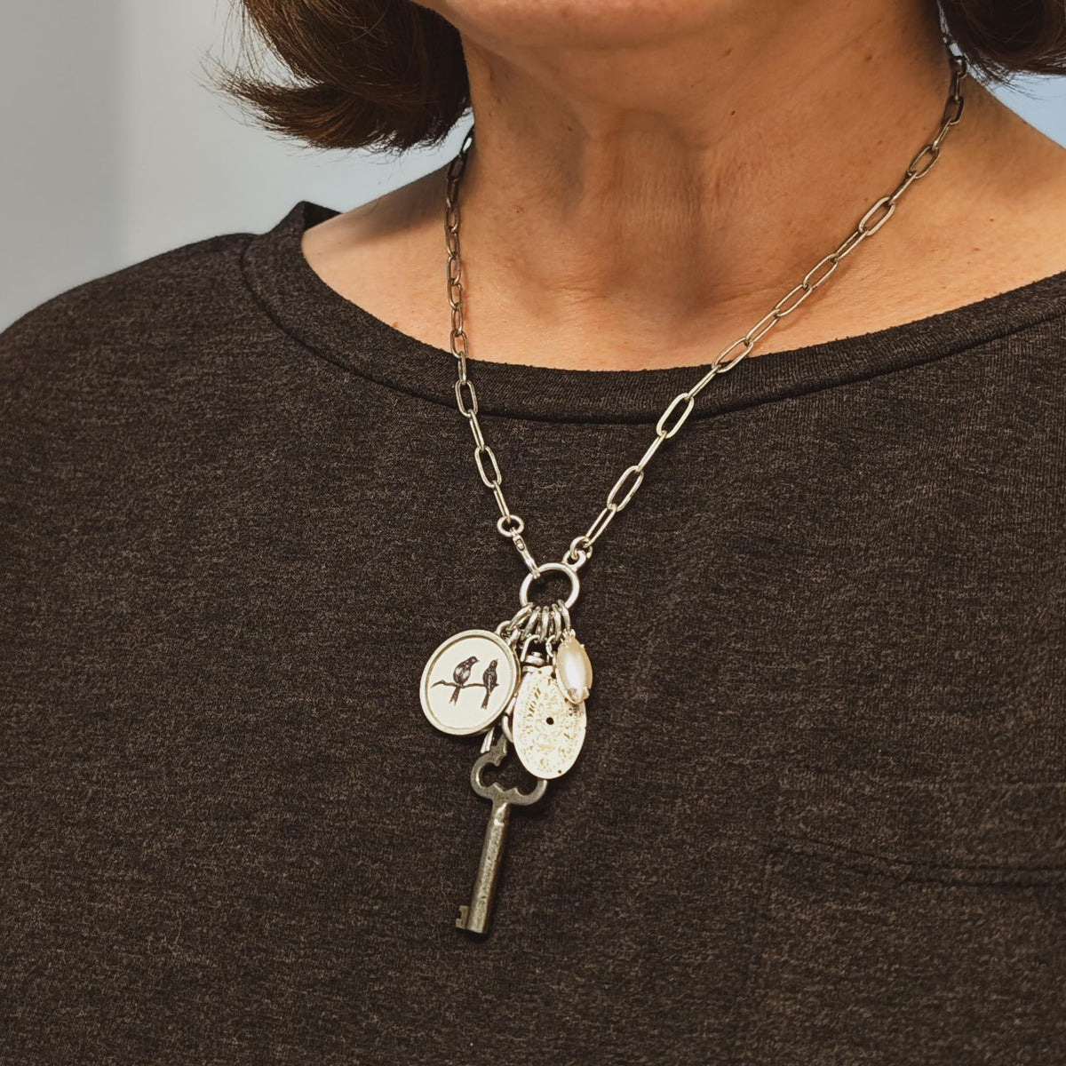For a Song Necklace - Songbirds Repurposed Treasures