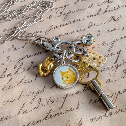 Puff the Kitten Necklace - Kitten Cat Treasures