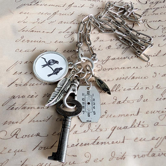 For a Song Necklace - Songbirds Repurposed Treasures