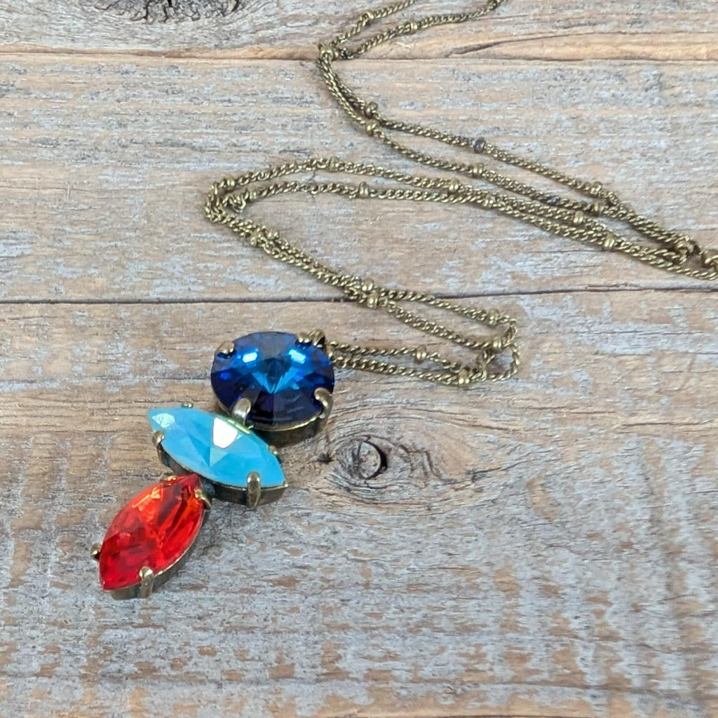 Tide Pool Rhinestone Stack Necklace :: Reflections
