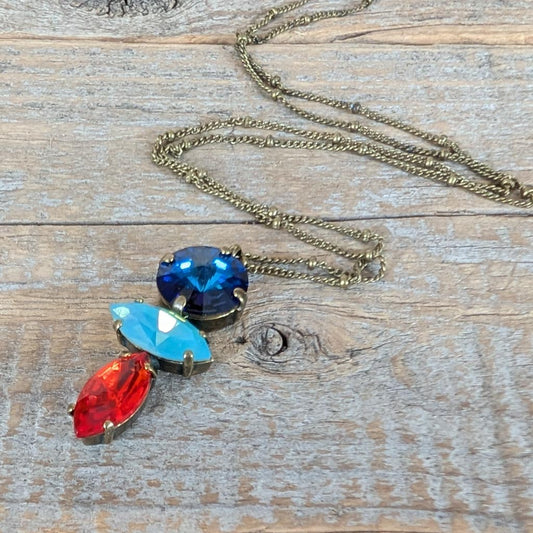 Tide Pool Rhinestone Stack Necklace :: Reflections