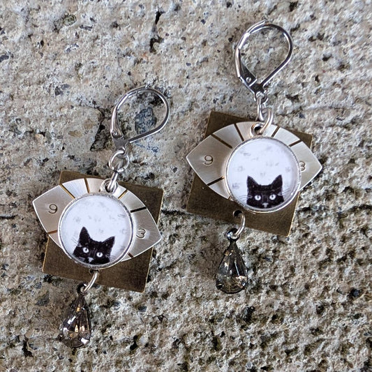 Cat Eyes Earrings - Assemblage