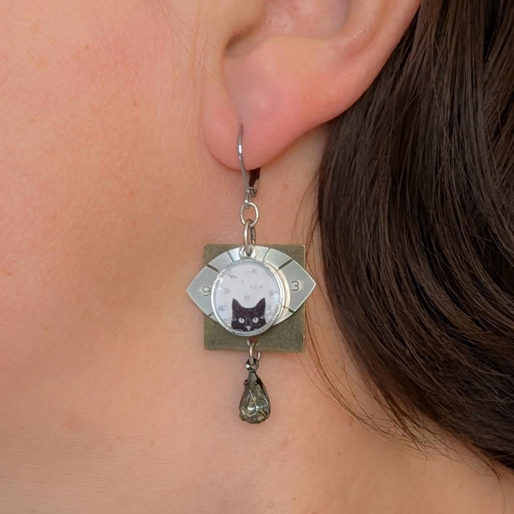 Cat Eyes Earrings - Assemblage