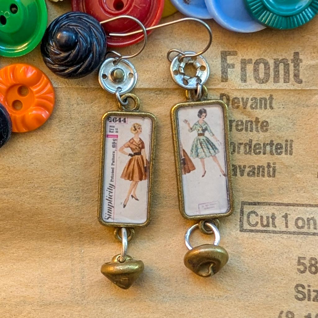 Sew Be It Vintage Pattern Earrings