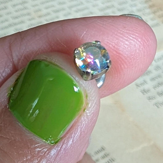 Clear AB Vintage Rhinestone Post Earrings *SALE*