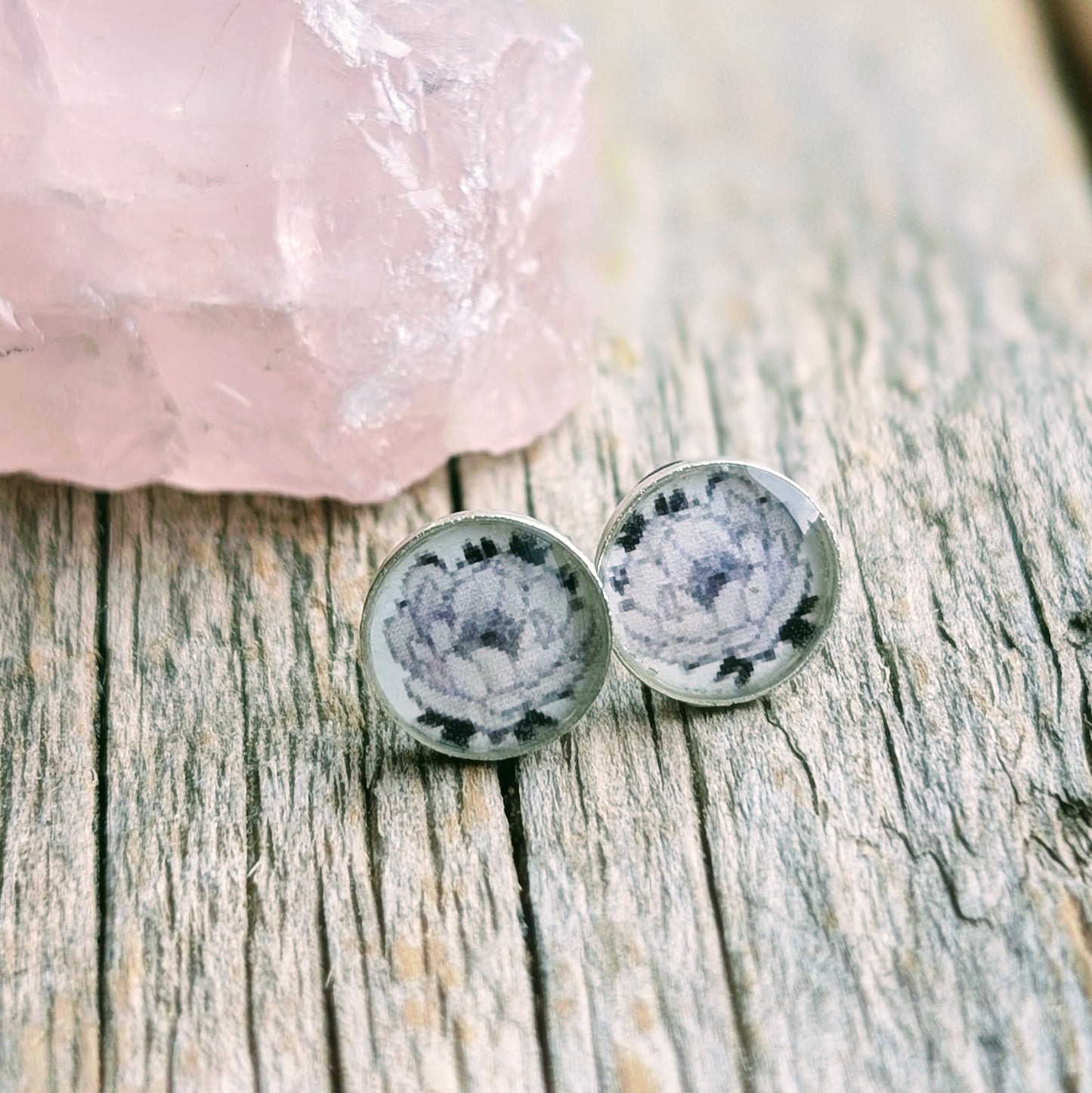 Peony Flower Post Earrings - Peony Bloom