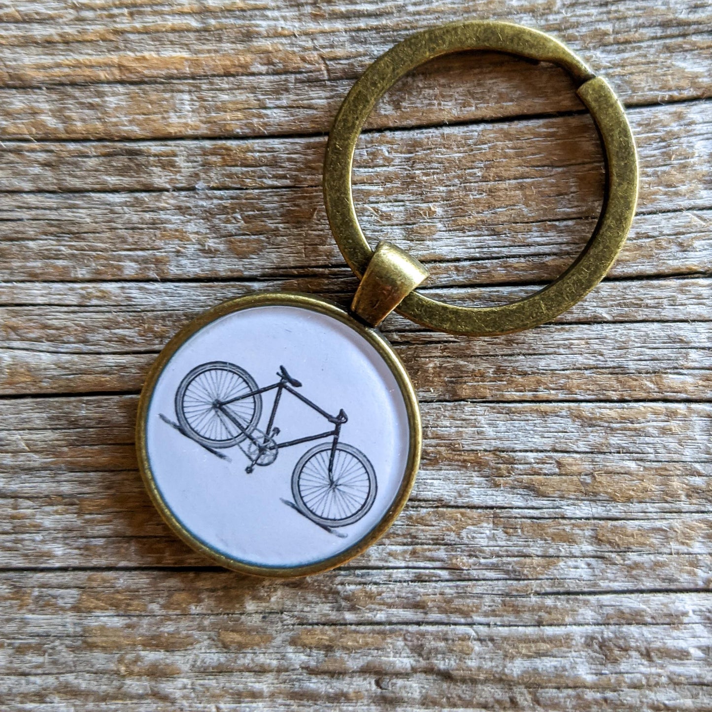Bicycle Vintage Image Keychain