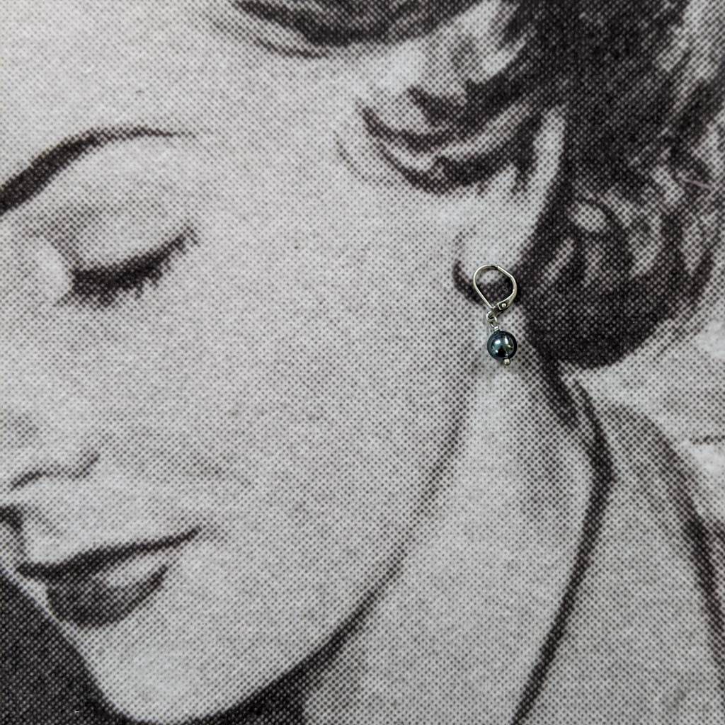 Black Pearl Earrings - Vintage Repurposed