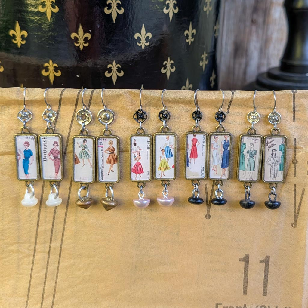 Sew Be It Vintage Pattern Earrings