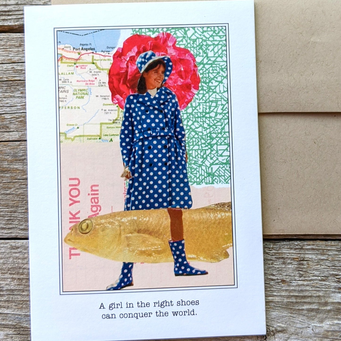 Collage Greeting Card - The Right Shoes
