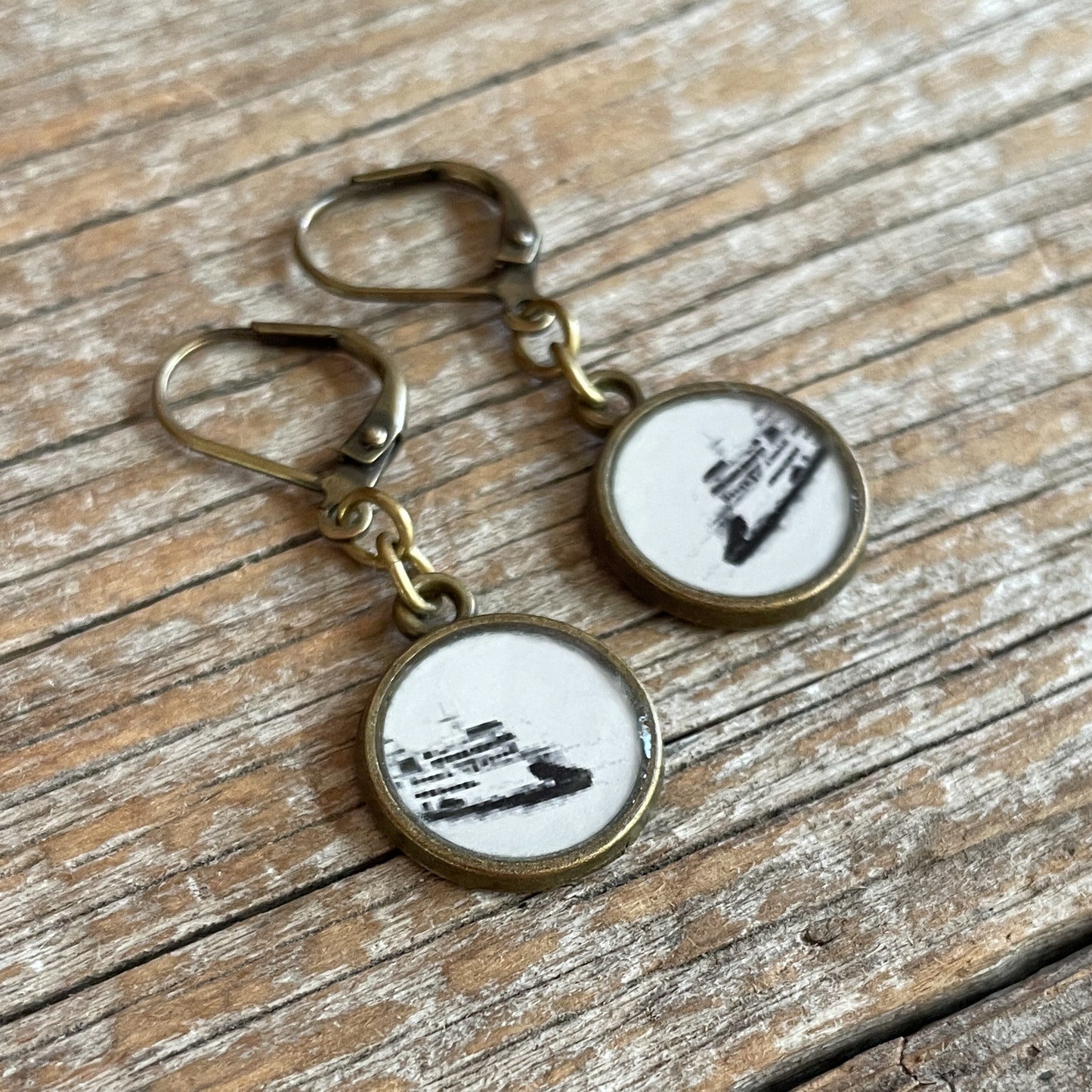 Ferry Boat Earrings - Ferry Me There Dangle Earrings