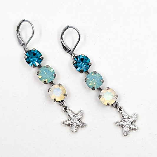 Pacific Shore Vintage Rhinestone Earrings