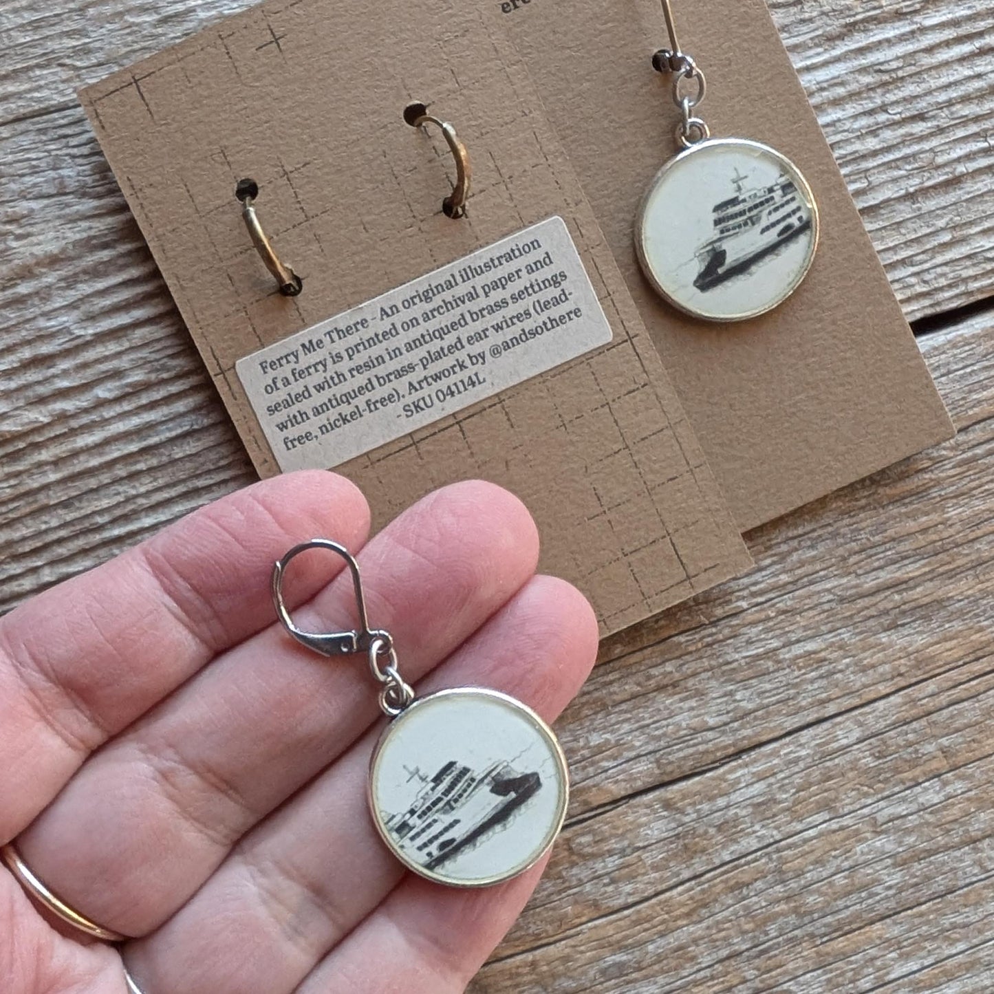 Ferry Boat Dangle Earrings (Large) - Ferry Me There