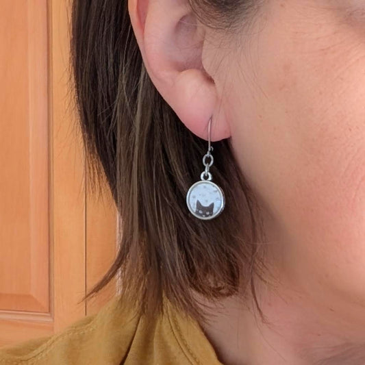 Peony Flower Dangle Earrings - Peony Bloom