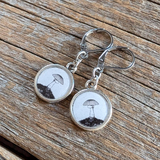 Mushroom Dangle Earrings - Death Caps
