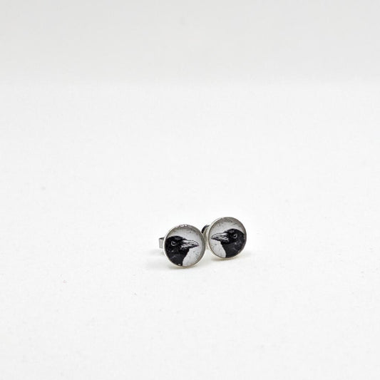 Peeking Crow Post Earrings - [Something to] Crow About