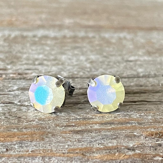 Lemon Sherbet Vintage Rhinestone Post Earrings