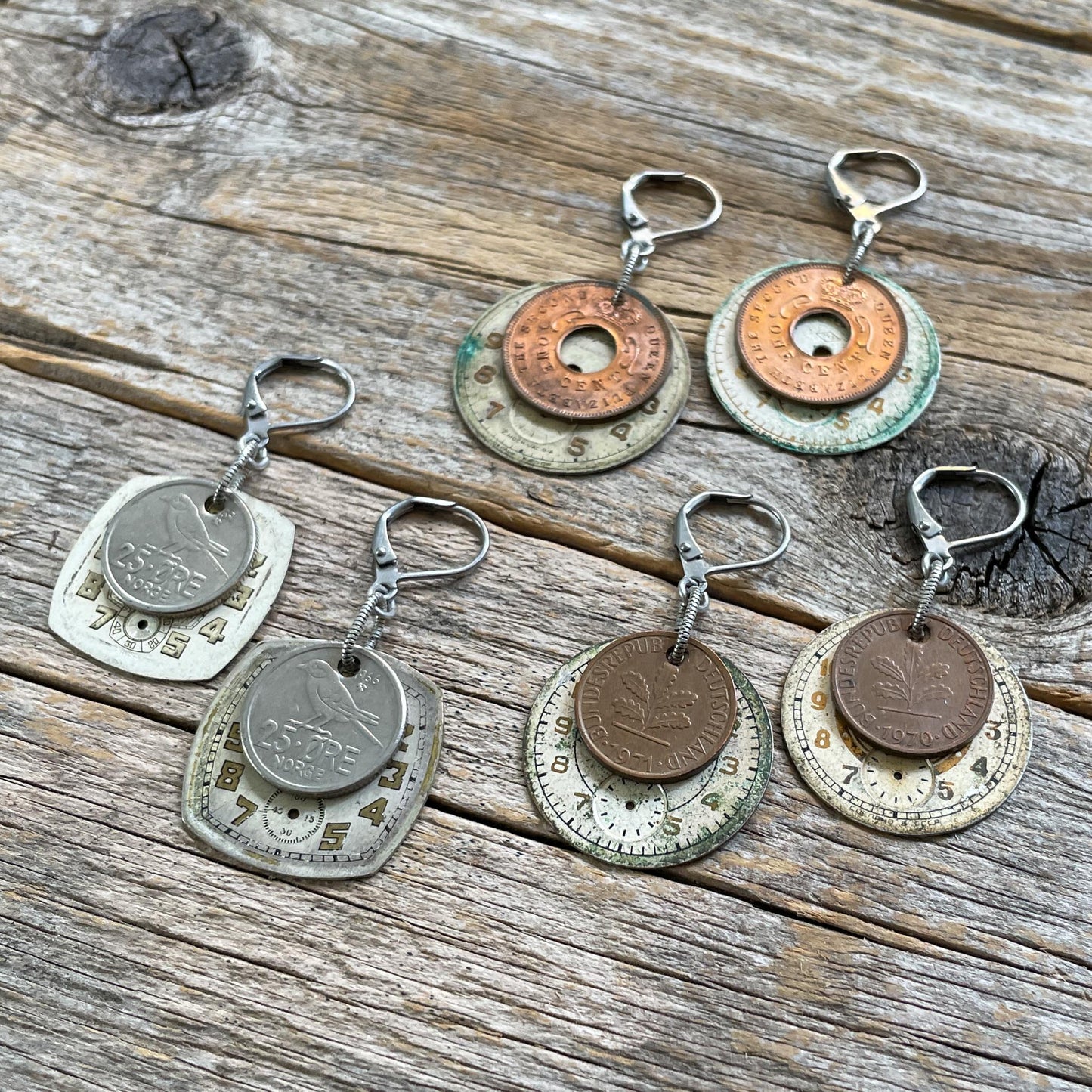 Vintage Watch Dial Earrings - Buying Time