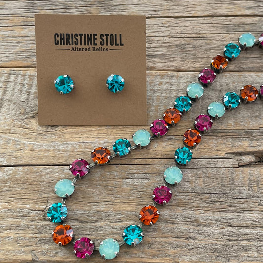 Multicolor Vintage Rhinestone Necklace