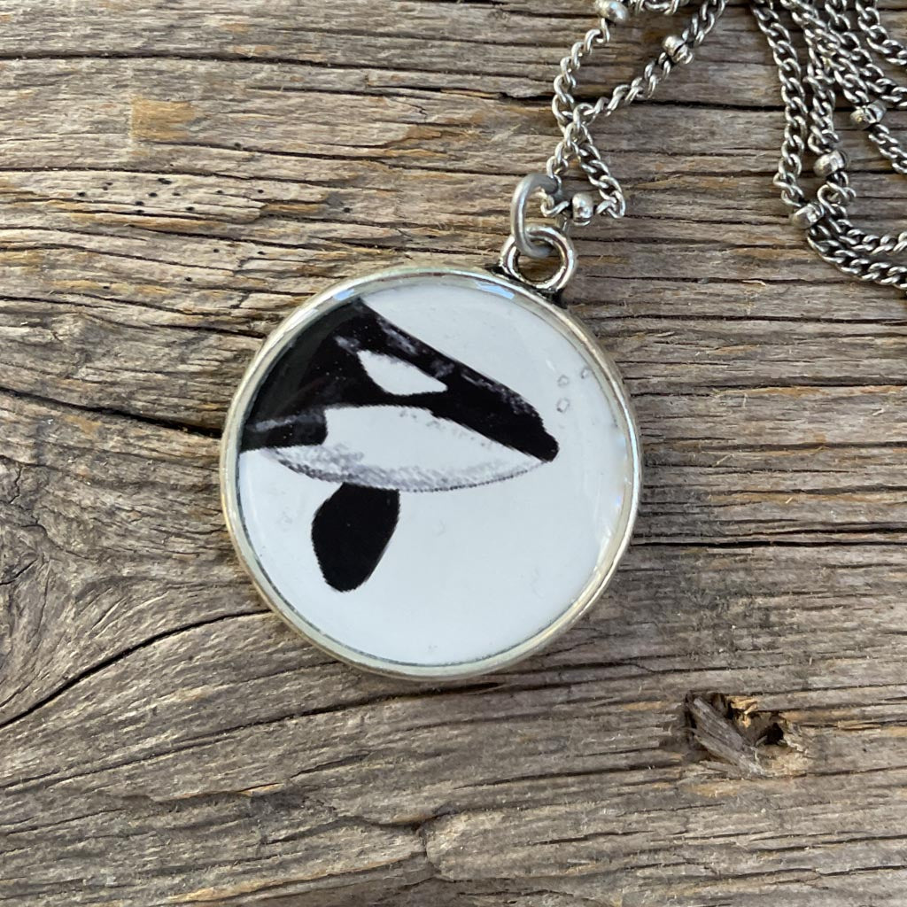 Orca Illustration Necklace