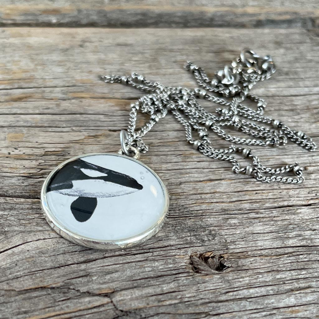 Orca Illustration Necklace