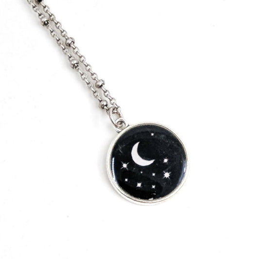 Moon + Stars Necklace - The Night Sky