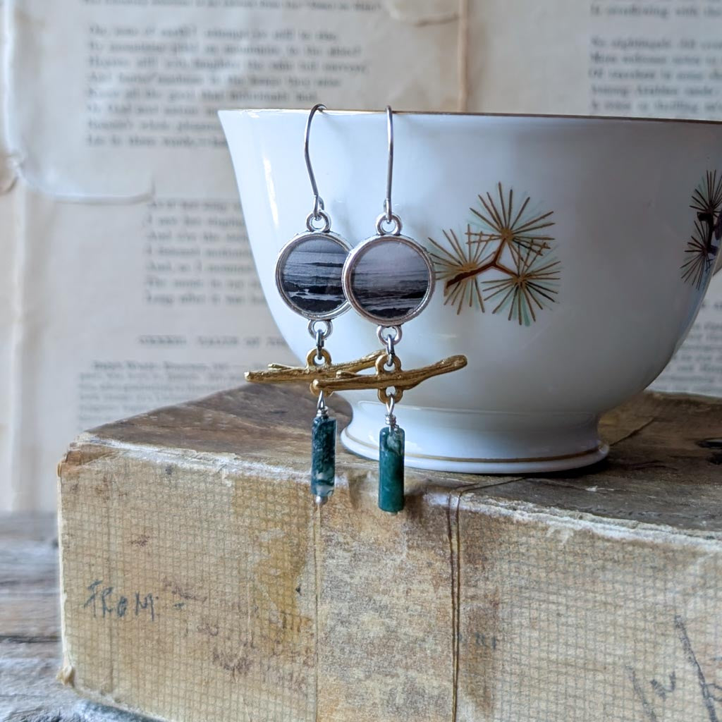 Coastal Patterns 1 | ReCapture Collection - Vintage Photo Earrings