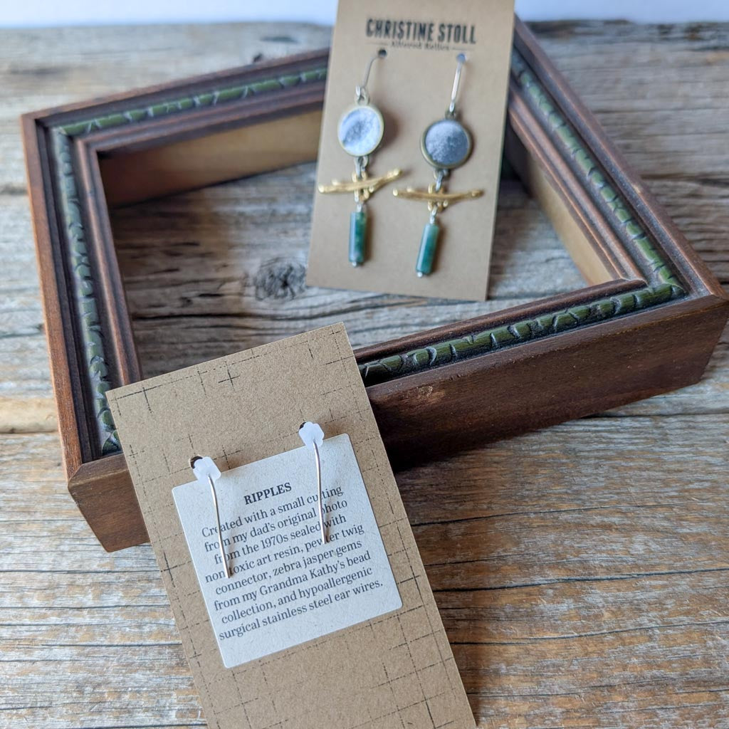 Ripples 1 | ReCapture Collection - Vintage Photo Earrings
