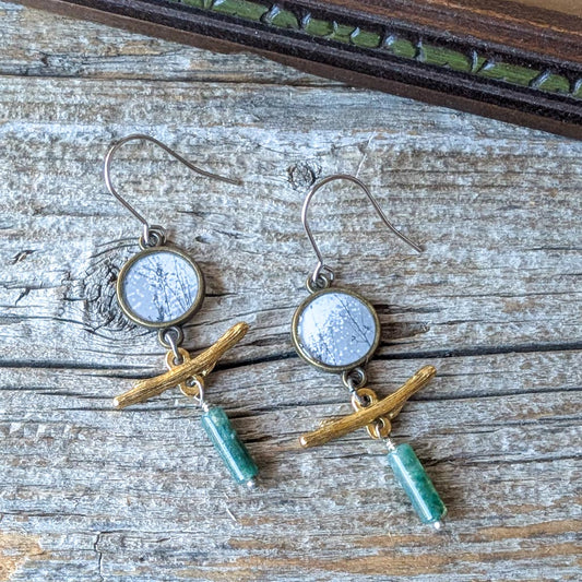 Ripples 4 | ReCapture Collection - Vintage Photo Earrings