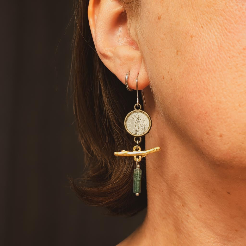 Ripples 4 | ReCapture Collection - Vintage Photo Earrings