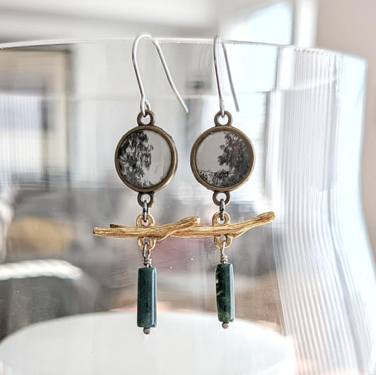 Whispering Trees 1 | ReCapture Collection - Vintage Photo Earrings