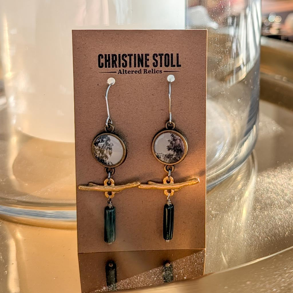 Whispering Trees 1 | ReCapture Collection - Vintage Photo Earrings