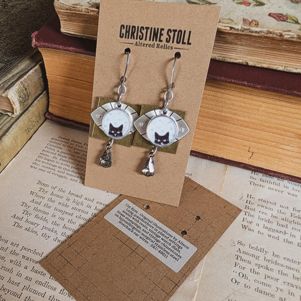 Cat Eyes Earrings - Assemblage