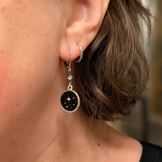 Midnight Sparkles Dangle Earrings