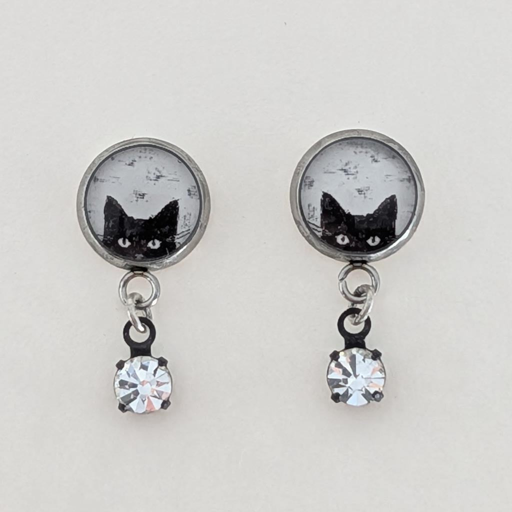 Fancy Cat Post Earrings