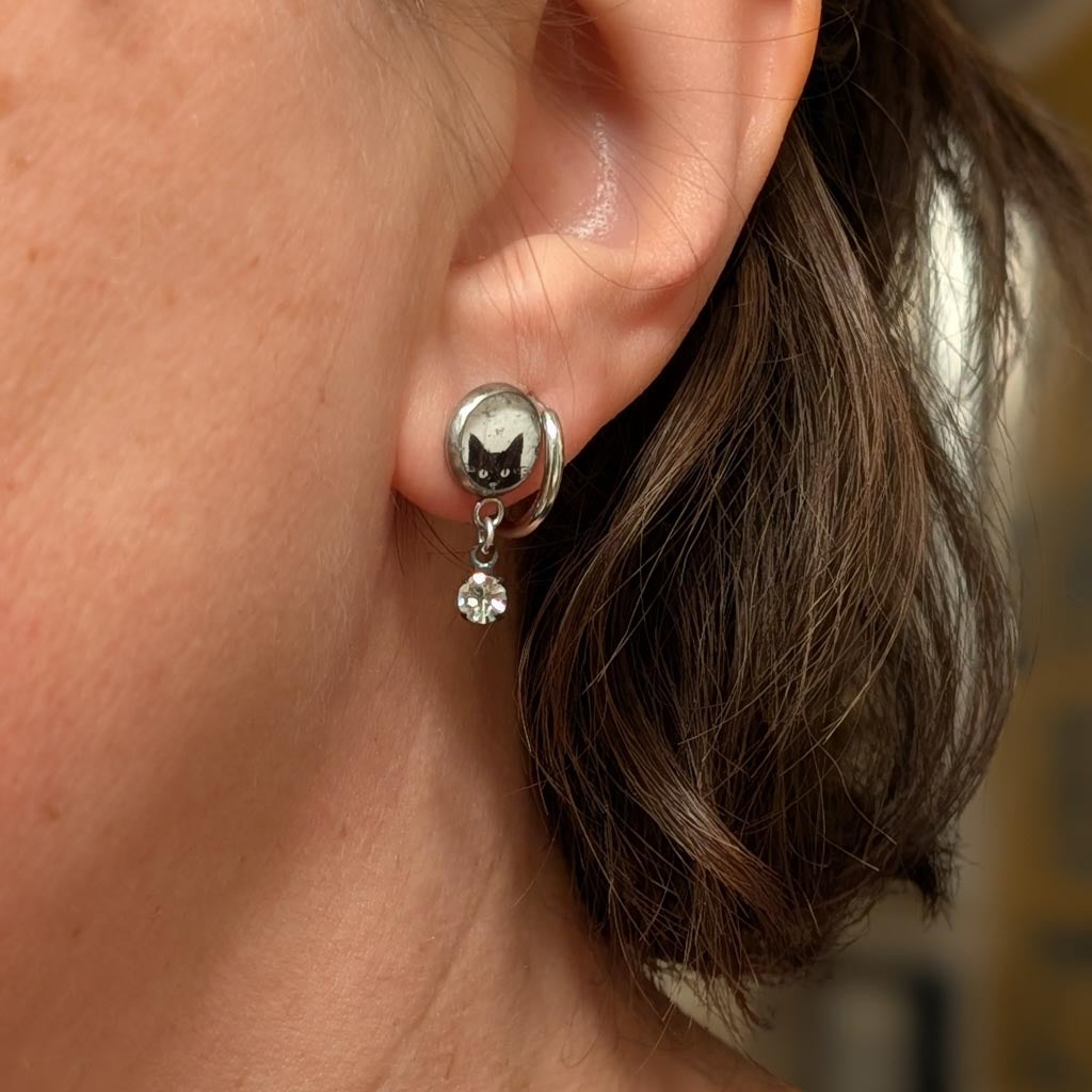 Fancy Cat Post Earrings