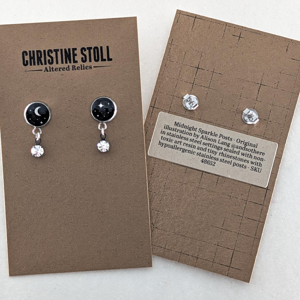 Midnight Sparkles Post Earrings